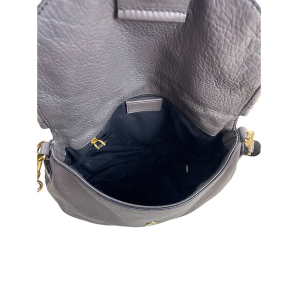 Marc Jacobs Women’s Grey Leather Classic Q Natasha Shoulder Bag Gold Details SzM - Picture 9 of 13